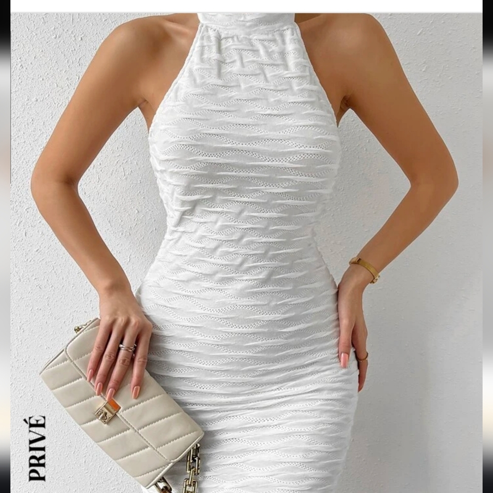 Shein Prive white dress